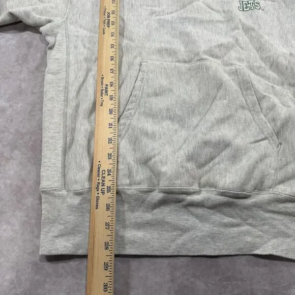 Vintage Champion Reverse Weave New York JetsGray Hoodie Pullover Size XL